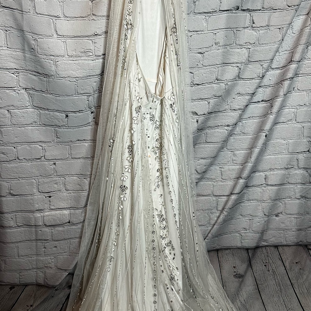 BHLDN Osborne Beautiful Sheath Halter Wedding Dress - Picture 10 of 13